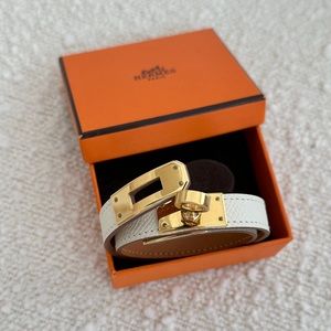 Hermes Kelly Double Tour Bracelet - Nata GHW